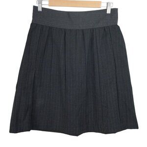 Anthropologie Handcut By Preloved Butterfield Wool Skirt Pinstripe Size L